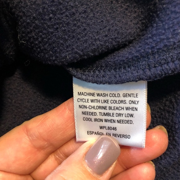 Navy blue fleece Charter Club 1/4 zip size medium 100% polyester - Picture 6 of 7